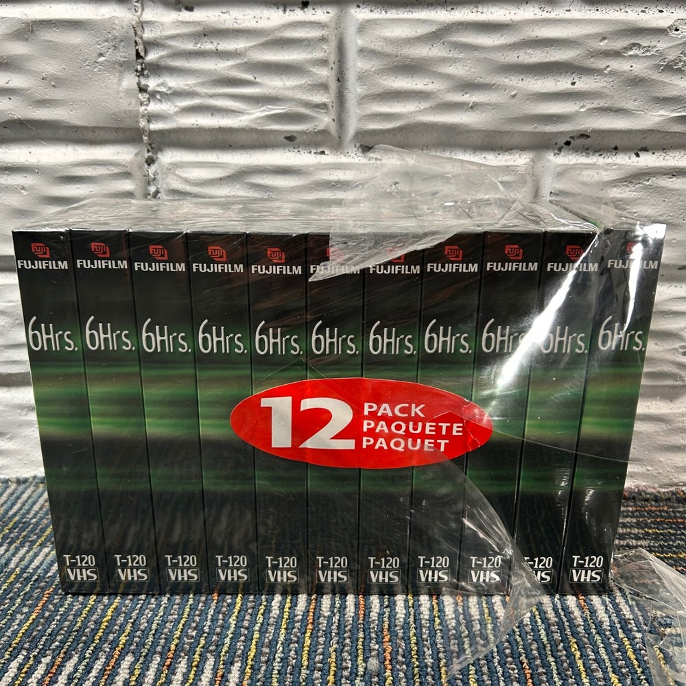 Fujifilm VHS T-120 11 Pack Blank 6 Hour High Quality Videocassette Tapes New